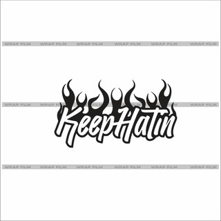 Decal dán kính ô tô “KEEP CALM” phong cách lửa – Chất chơi, cá tính (TC.015)