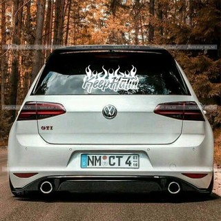 Decal dán kính ô tô “KEEP CALM” phong cách lửa – Chất chơi, cá tính (TC.015)