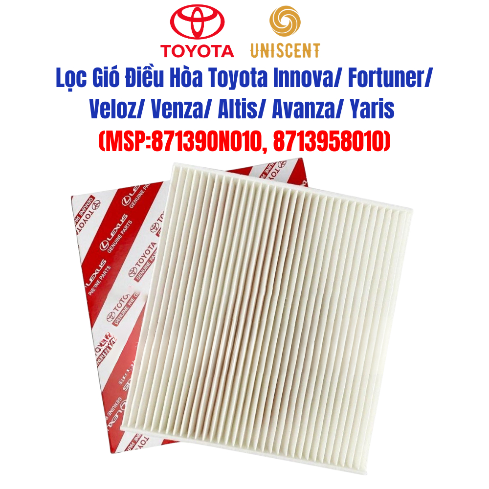 Lọc Gió Điều Hòa Innova-Hilux (16-Nay)/ Fortuner/ Vios/Camry/ Cross/ Hiace (8713958010, 87139ON010)