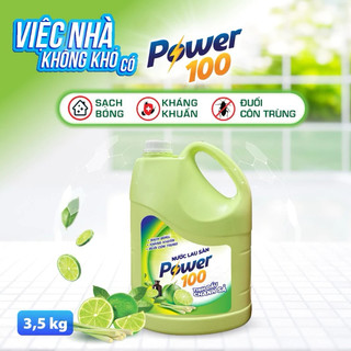 Nước lau sàn POWER100 Tinh dầu Chanh Sả - Túi 3.2kg