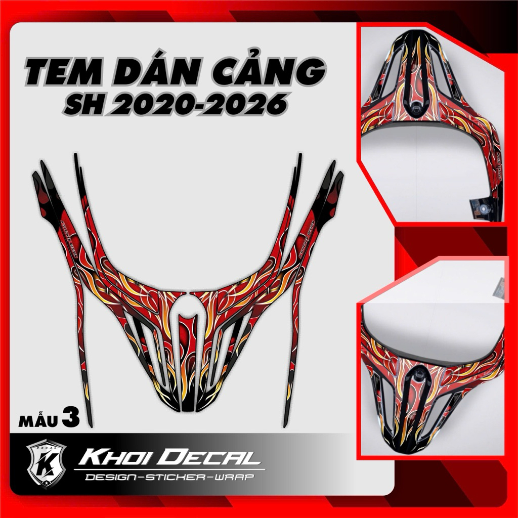 Tem dán tay dắt SH 2020-2026 decal cao cấp