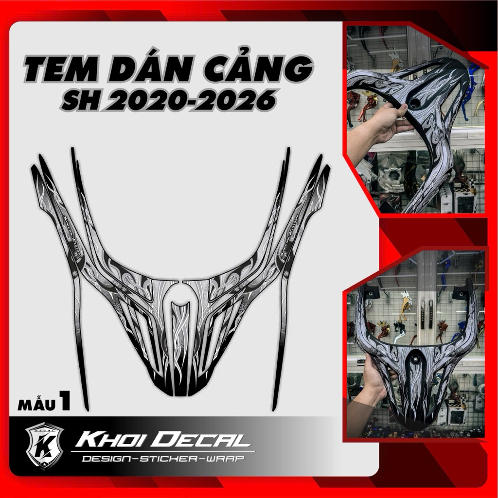 Tem dán tay dắt SH 2020-2026 decal cao cấp