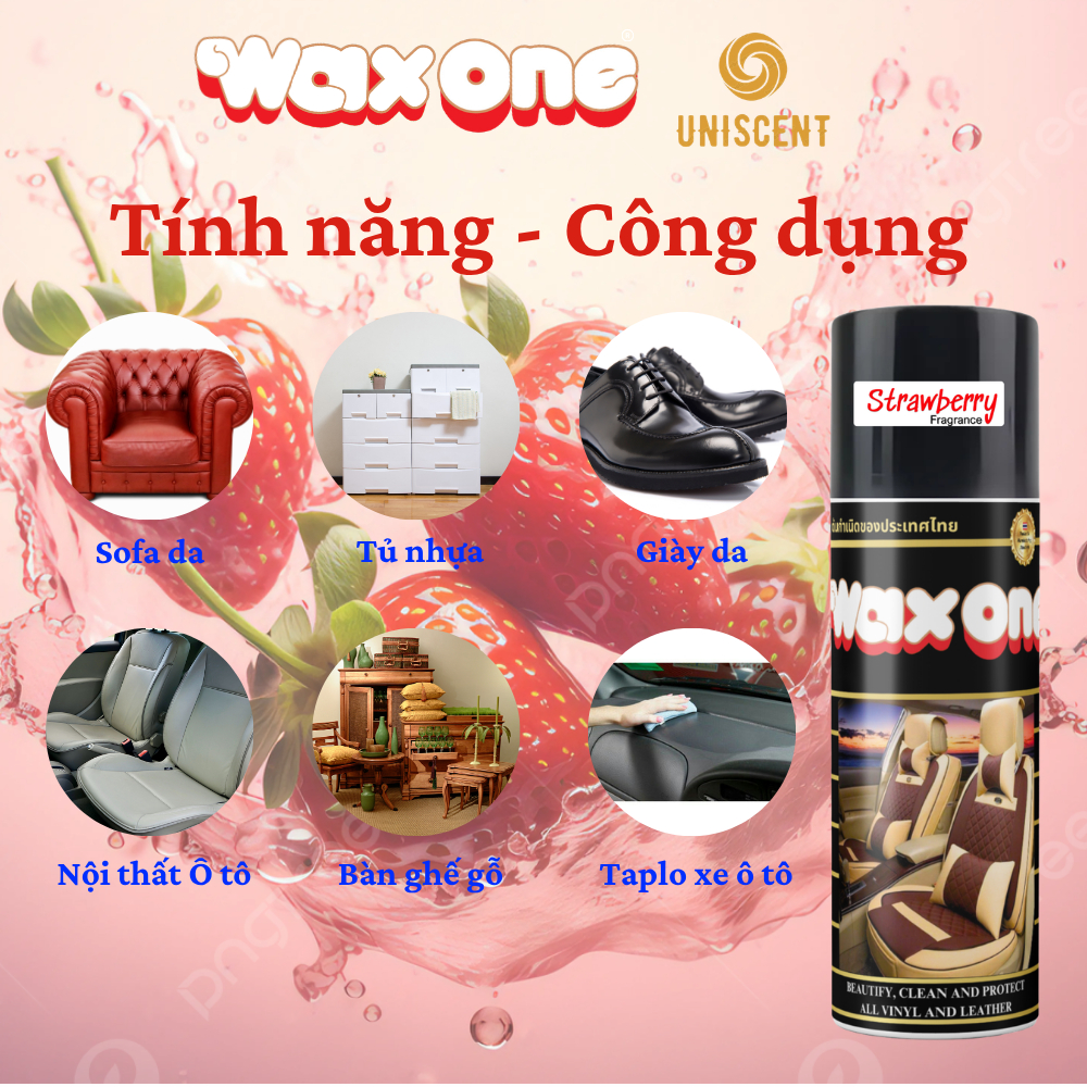 COMBO 3 CHAI Xịt Bóng WAX ONE- 500ml-Chính Hãng Thái-Xịt Bóng Dưỡng Da,Gỗ, Nhựa Nội Thất ÔTô,Xe Máy