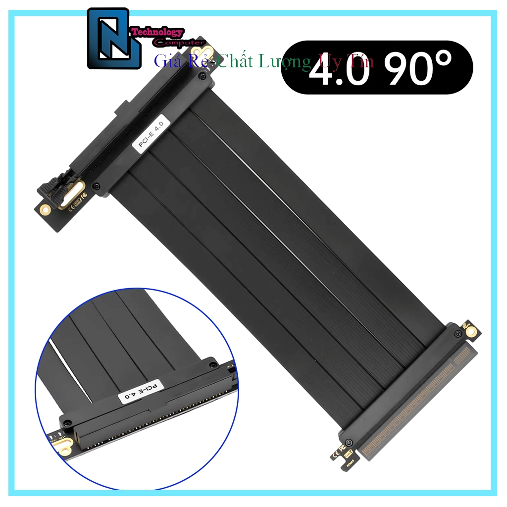 Dây Riser 4.0 3.0 Góc 90 180 Độ PCIe x16 Kích Thước 237mm Dùng Nối Dài ...