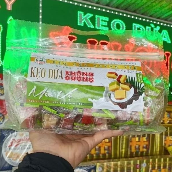 Kẹo dừa không đường mix vị  Huỳnh Yến __ Bến Tre ( 500g  )