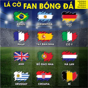 1 TEM LÁ CỜ FAN BÓNG ĐÁ Các quốc gia QUỐC TẾ BRAZIL ĐỨC ANH PHÁP BỈ HÀ LAN ARGENTINA TÂY BAN NHA BỒ ĐÀO NHA URUGUAY