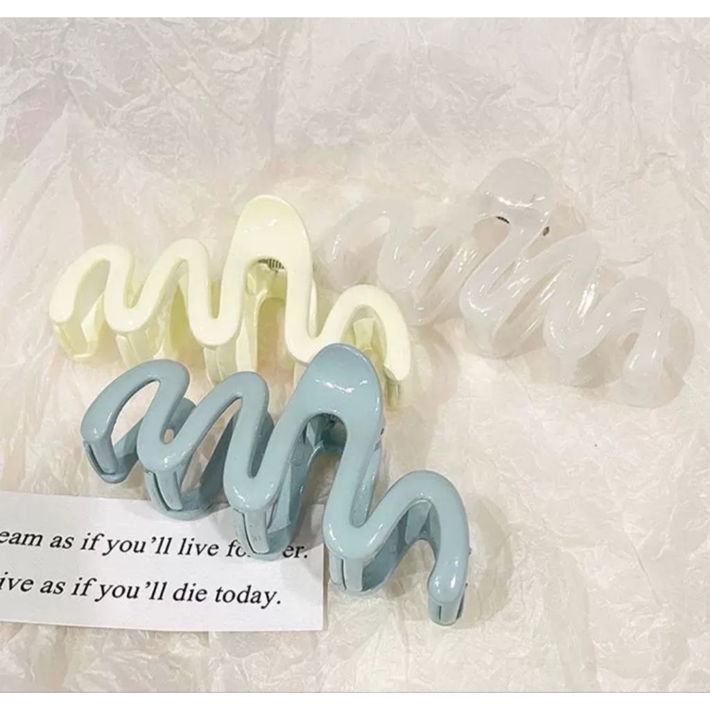 Kẹp Tóc Gợn Sóng Bằng Acrylic Cho Nữ