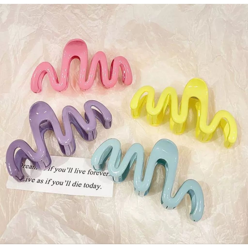 Kẹp Tóc Gợn Sóng Bằng Acrylic Cho Nữ