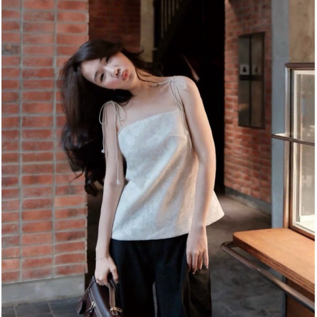Áo ren hoa 2S thiết kế dáng suông phối viền voan cao cấp tiểu thư sang chảnh , Áo kiểu nữ mặc đi biển đi chơi hàng ngày