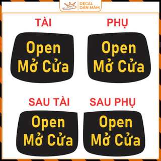 Tem dán hướng dẫn mở cửa LIMO “Open Mở Cửa” – Rõ ràng, chuyên nghiệp, dễ sử dụng