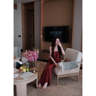 Set Tơ Tằm Áo 2 Dây Mix Quần Suông