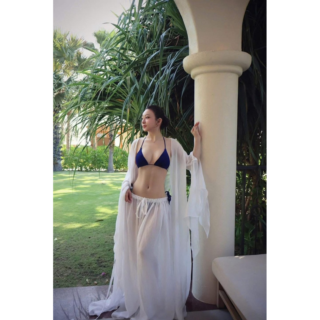 617 - Set Áo Choàng Kèm Quần Đi Biển Nữ ( Không Kèm Bikini ) | BigBuy360 - bigbuy360.vn