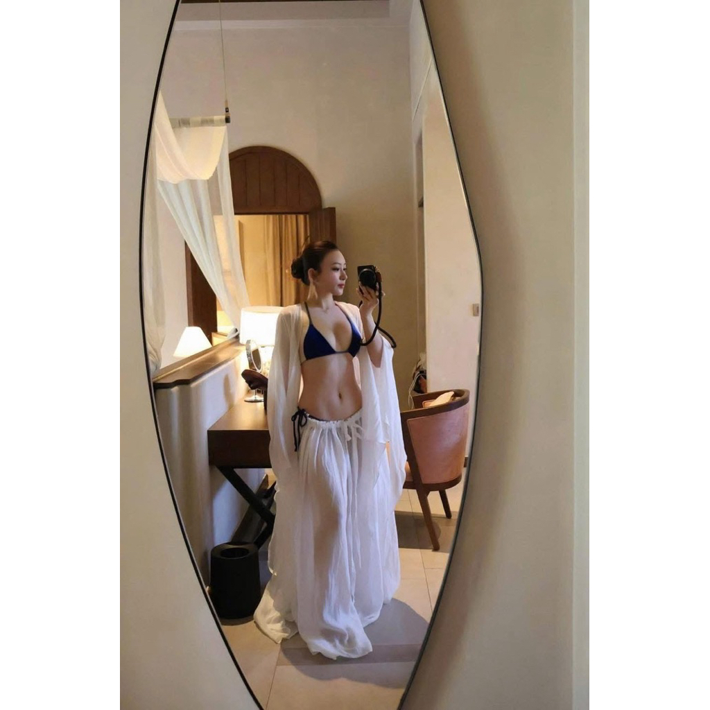 617 - Set Áo Choàng Kèm Quần Đi Biển Nữ ( Không Kèm Bikini ) | BigBuy360 - bigbuy360.vn