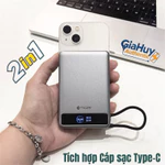 Pin dự phòng hít từ tính Magnetic Qi2 15W MAZER MagLink70 10000mAh | PD 30W | Tích hợp Cáp Type-C liền thân tiện dụng — ảnh 6