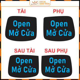 Tem dán hướng dẫn mở cửa LIMO “Open Mở Cửa” – Rõ ràng, chuyên nghiệp, dễ sử dụng