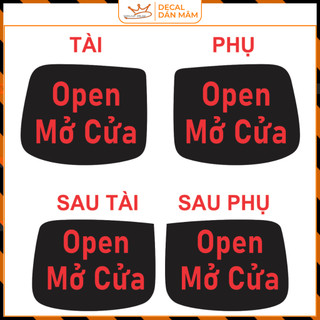 Tem dán hướng dẫn mở cửa LIMO “Open Mở Cửa” – Rõ ràng, chuyên nghiệp, dễ sử dụng