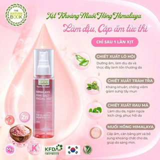 Xịt Khoáng Muối Hồng Himalaya Cấp Ẩm Khoá Nền Dưỡng Da Căng Bóng Nature Book Hàn Quốc 100ml