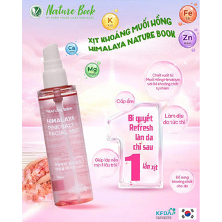 Xịt Khoáng Muối Hồng Himalaya Cấp Ẩm Khoá Nền Dưỡng Da Căng Bóng Nature Book Hàn Quốc 100ml