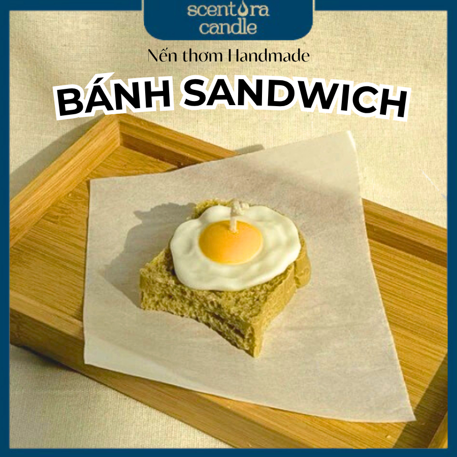 Nến Thơm Bánh Sandwich ScentoraCandle, Trang trí, Decor Phòng, Quà Tặng Sinh Nhật, Lễ Kỉ Niệm