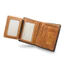 Ví Da Bò Sáp Cao Cấp, Chất Da Mềm Bóng, Thiết Kế Màu Nâu Đẹp Mắt, Kíc Thước 12x9x1cm