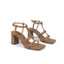 Sandal Cao Gót 7P Đế Vuông Quai Ngang 3 Dây LAURA HADU M7159 Da Vân Siêu Bền BH 12T