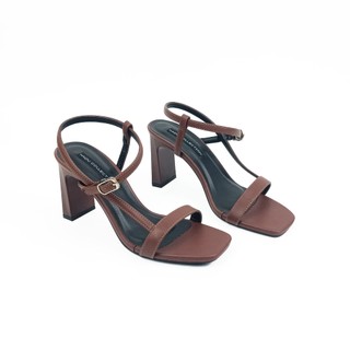 [BST NHÃ] Giày Cao Gót 9P Quai Ngang Sandal Đế Vuông KATLYN HADU M985 Da PU Cao Cấp BH 12T