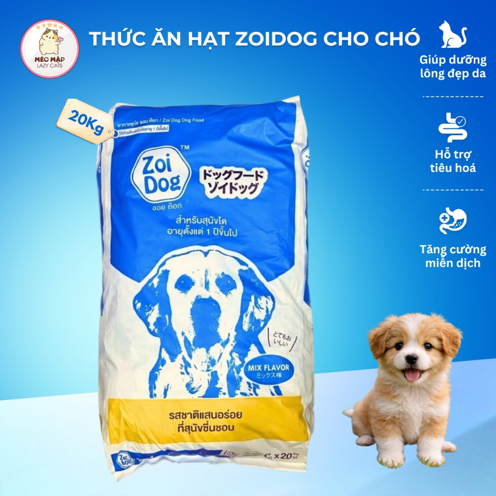 ZOI DOG Bao 20Kg – Thức Ăn Hạt Cho Chó Lớn, Dinh Dưỡng Toàn Diện, Hỗ ...
