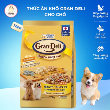 [1 GÓI - COMBO 3 GÓI] Thức Ăn Khô Cho Chó Gran Deli 700g/gói - Thức Ăn Hạt Cho Chó Trưởng Thành