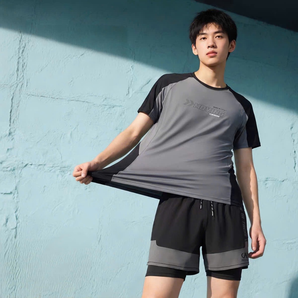[Size 15-80kg]Đồ bơi nam cao cấp giữ nhiệt quần bơi 2 lớp áo tay ngắn Chất Vải Co Dãn tốt phong cách thể thao