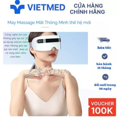 Máy massage mắt thế hệ mới ZG-KN461 tích hợp nhiệt nóng, rung thư giãn, Bluetooth phát nhạc giúp giảm mỏi mắt, ngủ sâu