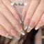 Nail Box Thiết Kế Móng Úp, Mong Giả Mắt Mèo Ombre Nền Thạch Hồng Nude Chấm Bi Tiểu Thư Dễ Thương M20