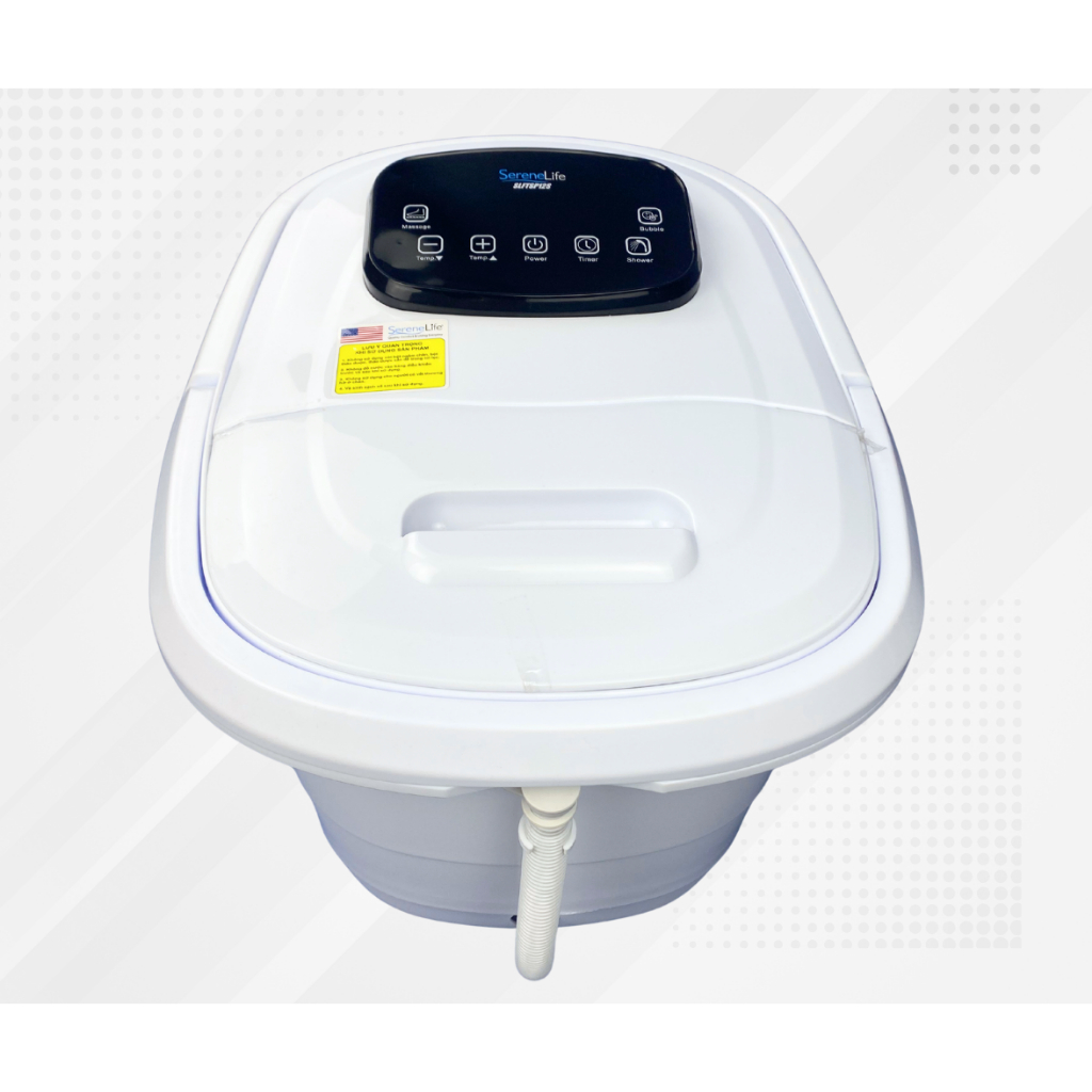Bồn ngâm chân massage con lăn tự động Serenelife SP12S chính hãng nhập khẩu nguyên chiếc