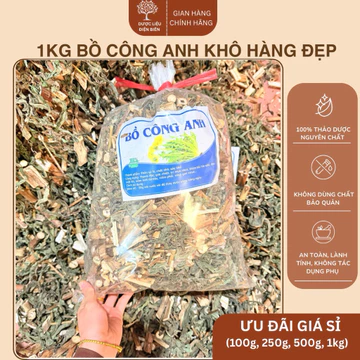 Bồ công anh 1kg, sấy khô, nguyên lá, trà bồ công anh thanh nhiệt, lợi sữa, mát sữa, ngừa u xơ