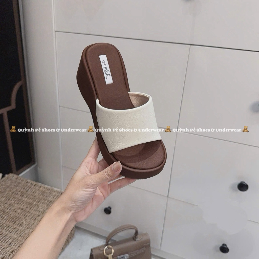 (Sẵn) DÉP XUỒNG QUAI NGANG PHỐI MÀU 7P ÊM CHÂN