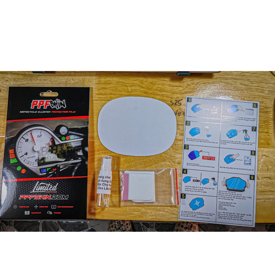 PPF Yadea OVA , dán PPF hình xe điện , miếng dán PPF bảo vệ mặt đồng hô xe điện