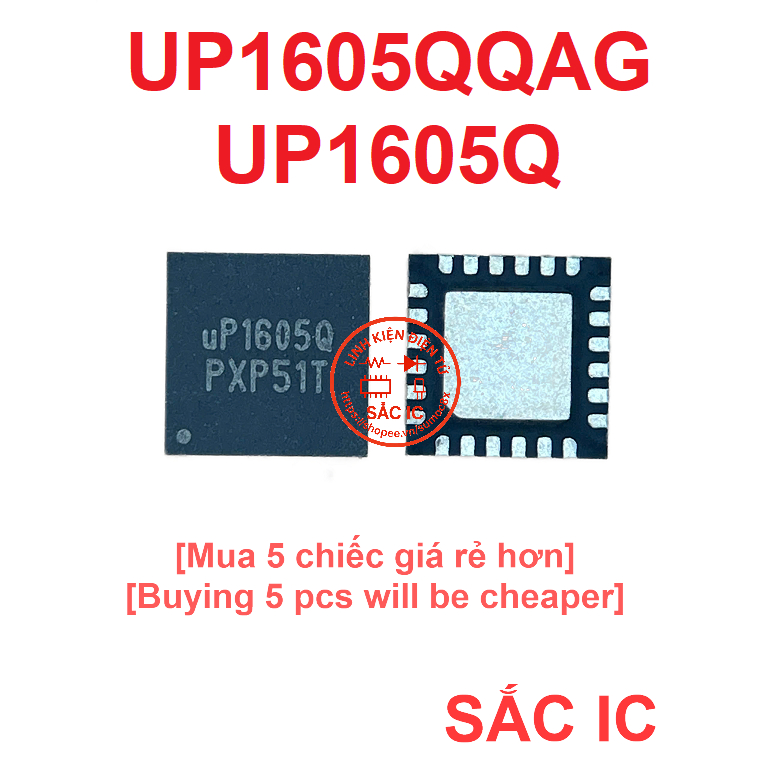 [U26] UP1605QQAG UP1605Q UP1605 1605 ic nguồn trên bo mạch - Mới nguyên ...
