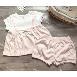 Bộ La Pomme giả yếm tiểu thư ngọt ngào - Sợi Natural Cotton thoáng mát - Bé gái - 6M - 3Y