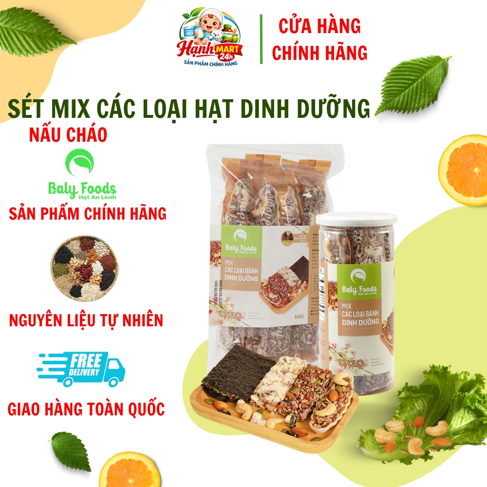 Set Mix Các Loại Hạt Dinh Dưỡng Làm Sữa Hạt, Nấu Cháo BalyFoods,Set Hạt Mix Sẵn Gói Tiện Lợi 10 Gói