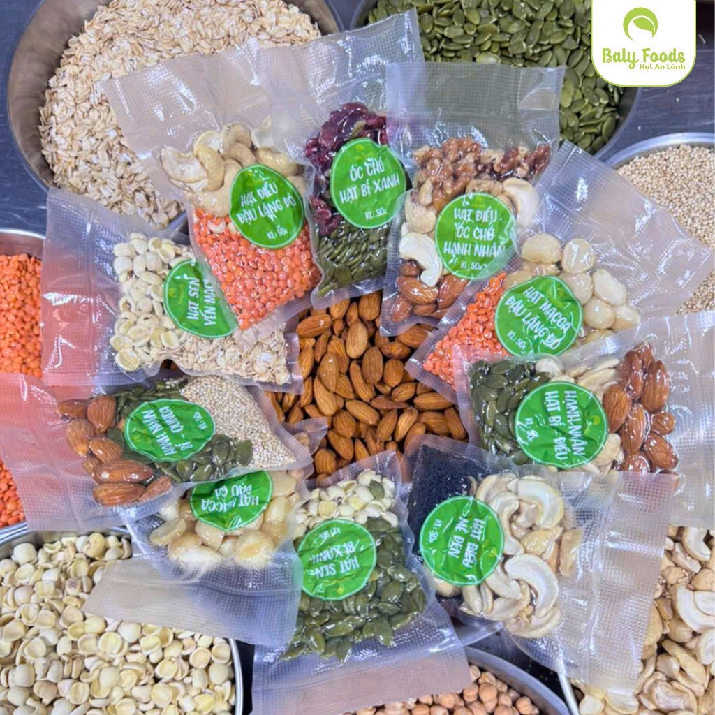 Set Mix Các Loại Hạt Dinh Dưỡng Làm Sữa Hạt, Nấu Cháo BalyFoods,Set Hạt Mix Sẵn Gói Tiện Lợi 10 Gói