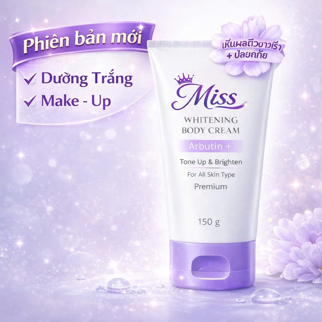 Kem Body Miss Dưỡng Trắng Da Bản Quyền Thái Lan 150g