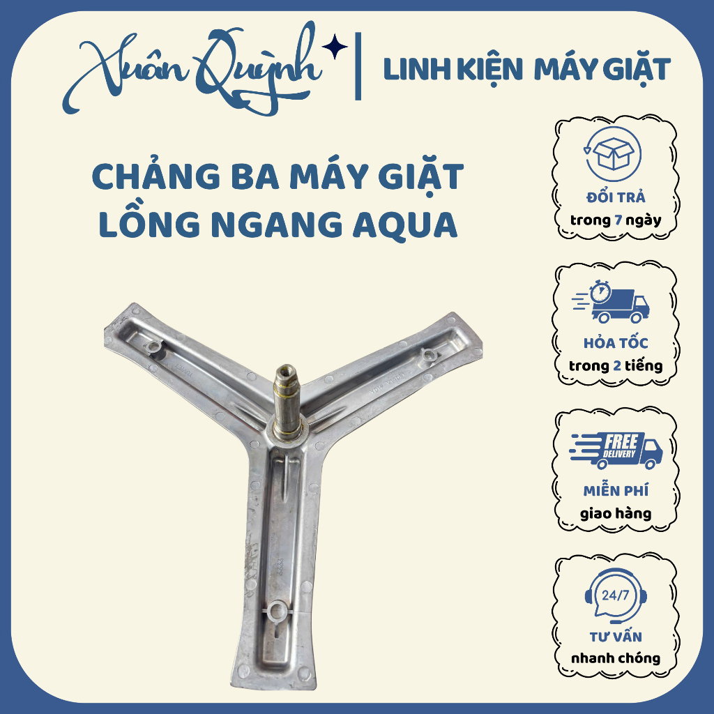 [TẶNG 1 MỠ BÒ] Càng chạc ba, chảng ba máy giặt AQUA - Phụ kiện thay thế chính hãng