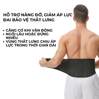 Đai Lưng Cột Sống ECOFIT, Hỗ Trợ Điều Trị Thoái Hóa Cột Sống, Thoát Vị Đĩa Đệm, Đau Thần Kinh Tọa