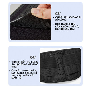 Đai Lưng Cột Sống ECOFIT, Hỗ Trợ Điều Trị Thoái Hóa Cột Sống, Thoát Vị Đĩa Đệm, Đau Thần Kinh Tọa