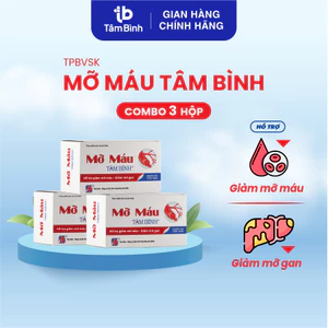 Combo 3 hộp Mỡ Máu Tâm Bình - Hỗ trợ giảm mỡ máu, giảm cholesterol, gan nhiễm mỡ