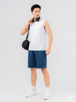 [EASY OFFICE] Áo ba lỗ nam YODY áo tanktop basic vải thoáng mát cả ngày MCTA26A001