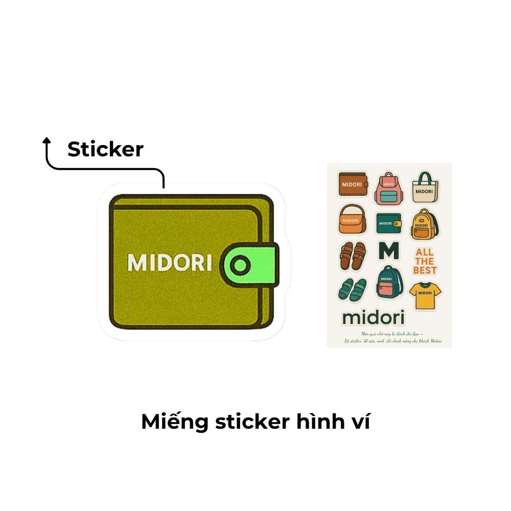 Sticker Ví Cầm Tay Nam Nữ Thời Trang| MIDORI FOR MAN