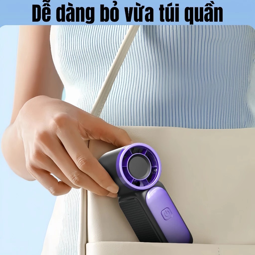 Quạt cầm tay S1 Mini tốc độ cao, 100 mức gió, pin 1800mAh làm mát nhanh, quạt tích điện S1 Mini Thiết Kế Đẹp Tiện Dụng