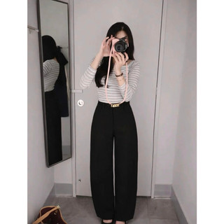 Quần KAKI Nhật Ống Rộng ELEGANTE Siêu Dày Dặn Không Phai Không Nhăn Nhúm Che Khuyết Điểm Đôi Chân Cực Tốt