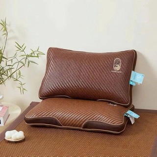 COMBO 2 Gối Mây Đan Lạnh Nhập Khẩu Phù Hợp Mùa Hè - Mây Đan Xen Kẽ Thoáng Mát Mềm Mịn YATASMART