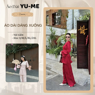 Pháp Phục Trúc Thanh Phối Cúc Điệu Đà Sang Trọng  Phù Hợp Dịp Lễ Tết-Áo Dài YUMI